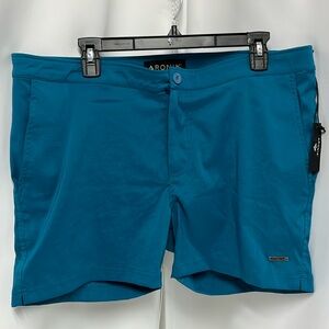 Aronik 4 1/2” Mens teal Lined Swim Trunks XL